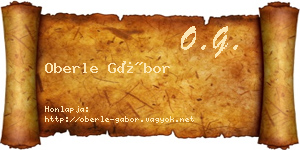 Oberle Gábor névjegykártya