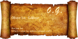 Oberle Gábor névjegykártya
