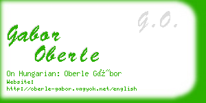 gabor oberle business card